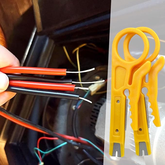 6 Pcs Mini Wire Stripper Tool, Small Wire Strippers, Mini Cable Stripper, Network Cable Cutter, Punch Down Tool, Network Wire Stripper, for RJ45/Cat5/Cat6 Data Lines Telephone Computer UTP Cable