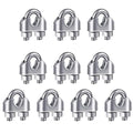 YAMASO 10PCS 1/4 Inches M6 Stainless Steel Wire Rope Cable Clip Clamp