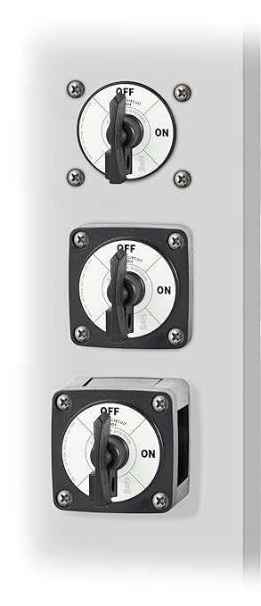 Blue Sea Systems On/Off Battery Isolator Switch With Locking Key, Black, 6004200 m‑Series
