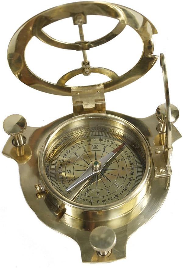 3" Sundial Compass - Solid Brass Sun Dial Rustic Vintage Home Decor Gifts