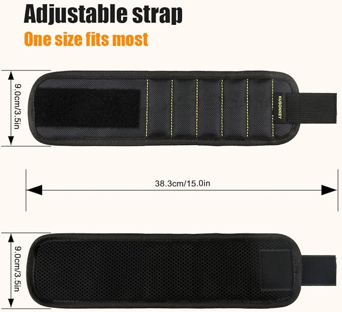 Father's Day Gifts from Daughter Wife Son,KUSONKEY Magnetic Wristband Tool Gift for Men Who have Everything,Wrist Magnetic Screw Holder with Strong Magnets for Holding Screws Tool for Dad,Electrician