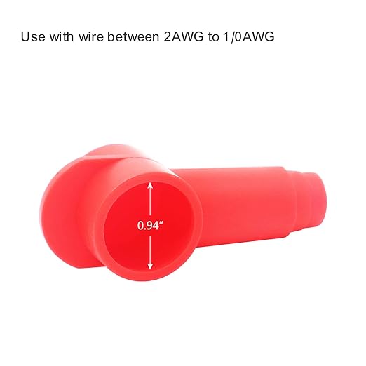 Recoil STC10-8 8 Pack Silicone Terminal Covers for Alternator Battery Stud and Power Junction Blocks, Fits 2AWG to 1/0 AWG Wire, 4 Red and 4 Black Pairs