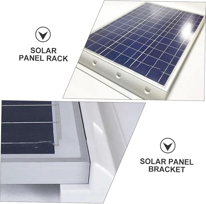 Homoyoyo 2pcs Solar Panel Mounts Abs Bracket for Roof Camping Van Waterproof Design