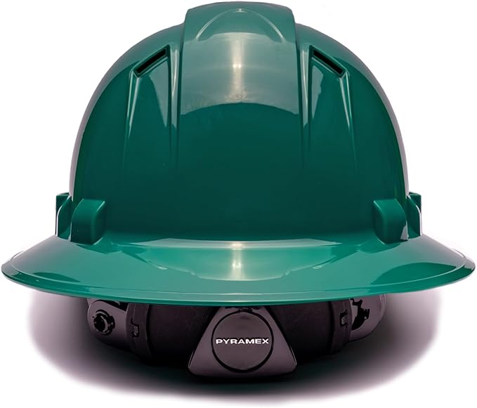 Pyramex Ridgeline Full Brim Vented Hard Hat 4 Point Ratchet Suspension