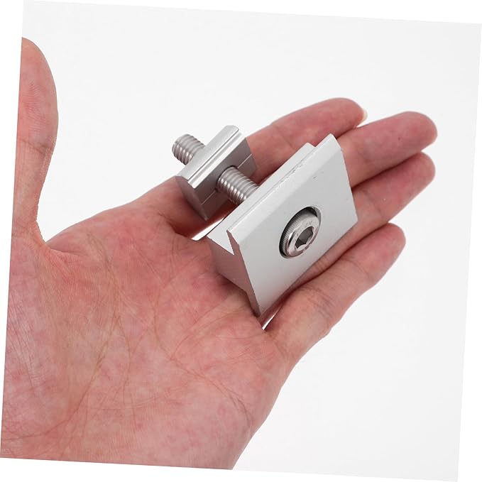 4pcs Solar Panel Mounting Hardware Aluminum Alloy Mid Clamps Solar Panel Bracket Mounting Clips for Flat Roof