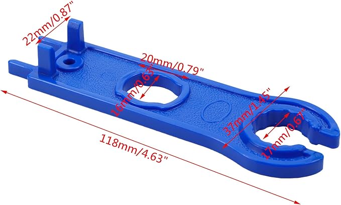 Wealrit 4 Pairs MC4 Solar Connector Tools Solar Spanner Wrenches Solar Disconnecting Tools Crimping Tools(Blue)