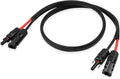 Solar Panel Extension Cable - 10AWG 3FT Solar Wire with Female & Male Waterproof Connector Flame Retardant Protective Sleeving PV Wire for RV, Photovoltaic Systems, Home, Boat, Solar Panels, Car