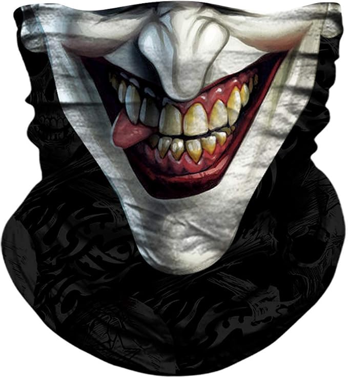 JOEYOUNG Skull Face Mask UV Sun Dust Neck Gaiter Bandana Headwear Motorcycle