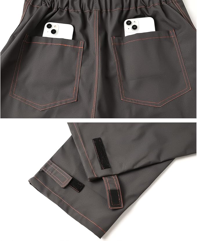 Men's Sleeveless Coveralls Multi-Functional Mechanics Workwear Stylish Work Coveralls Overalls Cargo Jumpsuit