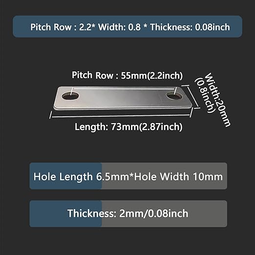 4PCS Pitch Row 2.2IN Bus Bars Connector red Copper Nickel-Plated for Lifepo4 Cell 3.2V 50Ah 117ah 304ah 280ah 302ah Lithium Battery Busbar (4, Pitch Row 2.2IN)