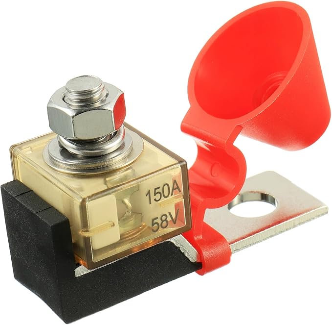 150 AMP MRBF Terminal Block Fuse Holder Single Stud 5/16" (M8) Compact Rated Battery Fuse 150A
