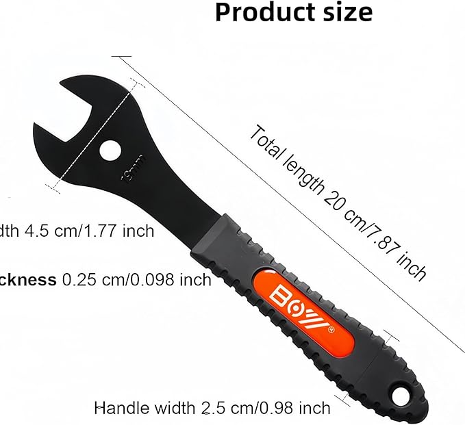 Bicycle Cone Wrench Set Tool, Bike Wheel Hub Axle Nut Install Remover Cycling Spanner (13-14-15-16-17-18-19mm 7PCS)