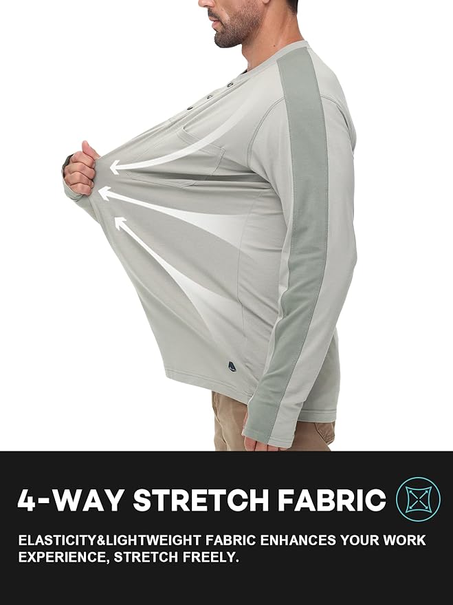 FR Shirts for Men 5.5OZ Lightweight Stretch Patriot Baseball T-Shirt Work Shirt