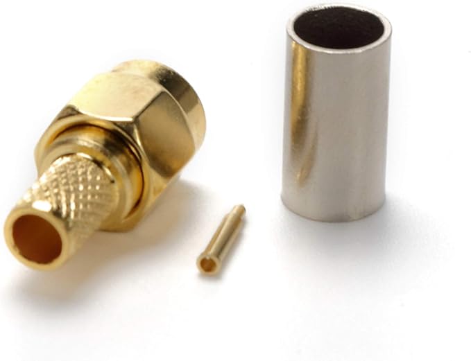 10pcs SMA Plug Crimp Connector and Striping Crimp Tool for RG58/RG59/RG6