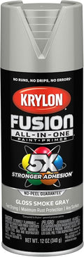 Krylon Fusion All-In-One Adhesive Spray Paint for Indoor/Outdoor Use, 12 oz, Smoke Gray