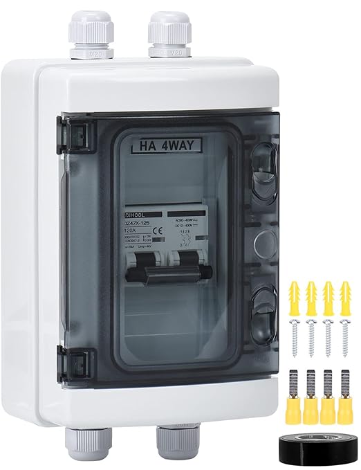 DIHOOL DC 120 Amp Breaker for Solar Panel, Miniature Circuit Breaker 400V