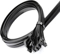 40 Inch Extra Large Zip Ties With 200 Pounds Tensile Strength Long Cable Ties Big Heavy Duty Outdoor Plastic Ties Black (19 Pack)