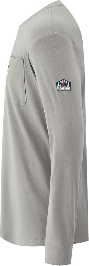FR Shirts for Men 6.5oz Lightweight Fire Resistant Shirts for Men Long Sleeve NFPA2112/CAT2