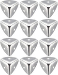 uxcell Metal Box Corner Protectors Edge Guard Protector 25 X 25 X 25mm Silver Tone 12pcs for Table Corners and Desk Corners