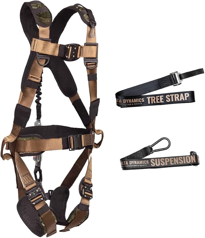 Malta Hunting Safety Hunter's Elite Safety Harness Set with Tree Strap, Deer Drag/Suspension Relief Strap
