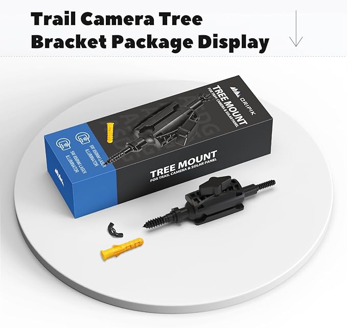 Adjustable Trail Camera Tree Mount: Game Camera Outdoor Mounting Bracket Holder with Double 360° Swivel Tilt Ball Joints, 1 Pack