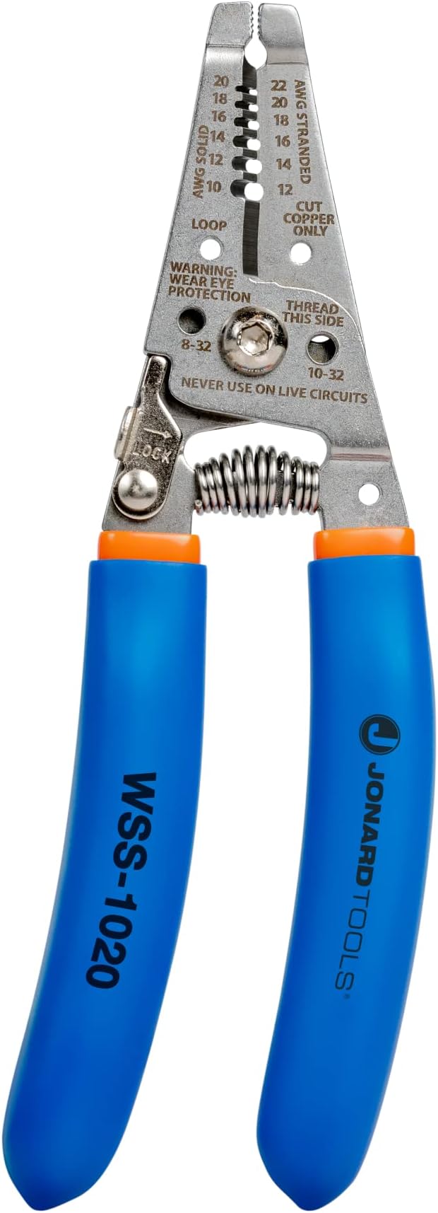 Jonard Tools WSS-1020 Stainless Steel Curved Wire Stripper, 10-20 AWG