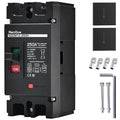 NanQue DC Solar Panel Circuit Breaker PV System Disconnect Switch and Protector 60-250 Amp 36-600 Voltage Automatic Cut Off Circuit 2 Poles Non-Polarized 25kA Recycle Use Fuse Siver Contactor (250A)