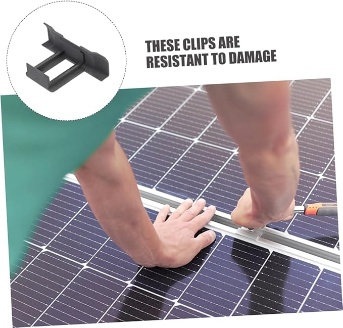 12pcs Water Drainage Clips for Photovoltaic Panels Efficient Cleaning for Solar Panel Maintenance Durable Design and Easy Installation