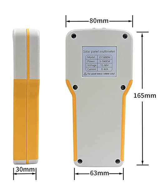 Elejoy 1600W Solar Panel Tester MPPT Photovoltaic Panel Multimeter Upgraded EY-1600W with Ultra Clear LCD Display, Smart MPPT Tools for Testing Solar PV Panel Data and Troubleshooting (EY-1600W)