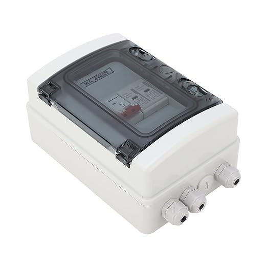 DC Solar Disconnect Switch, PV DC Miniature with IP65 Distribution Box for Solar Panels, 500V Photovoltaic Electrical Isolator Switch for Outdoor Use (63A)