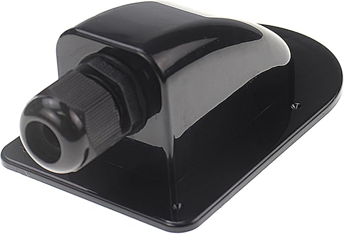 ZOOKOTO IP68 Waterproof Solar Cable Entry Gland by Restmo, Weather Resistant Single Cable Entry Housing for Solar Panels of RV, Caravan, Marine, Boat, Cabin, Black
