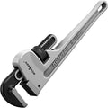 HORUSDY 18-Inch Pipe Wrench, Aluminum Heavy-Duty Adjustable Plumbing Wrench, 450mm, 1/2"–2" Pipe Capacity, Strong Grip & Durable, Lightweight Gray for Professionals & DIY