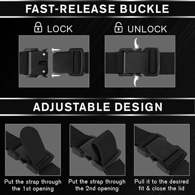 TECEUM Tactical Belt – Heavy-Duty & Quick Release – Military, Work, Rigger, Duty & Utility Belt for Men
