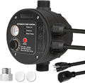 IP65 Automatic Pump Controller, Rotary Adjustment, Metal Pump Connector, Electronic Switch Control Water Pump Pressure Controller, 110V/0.75KW/1MPa,TÜV, Ideal for Home, Garden, and Industrial Use.