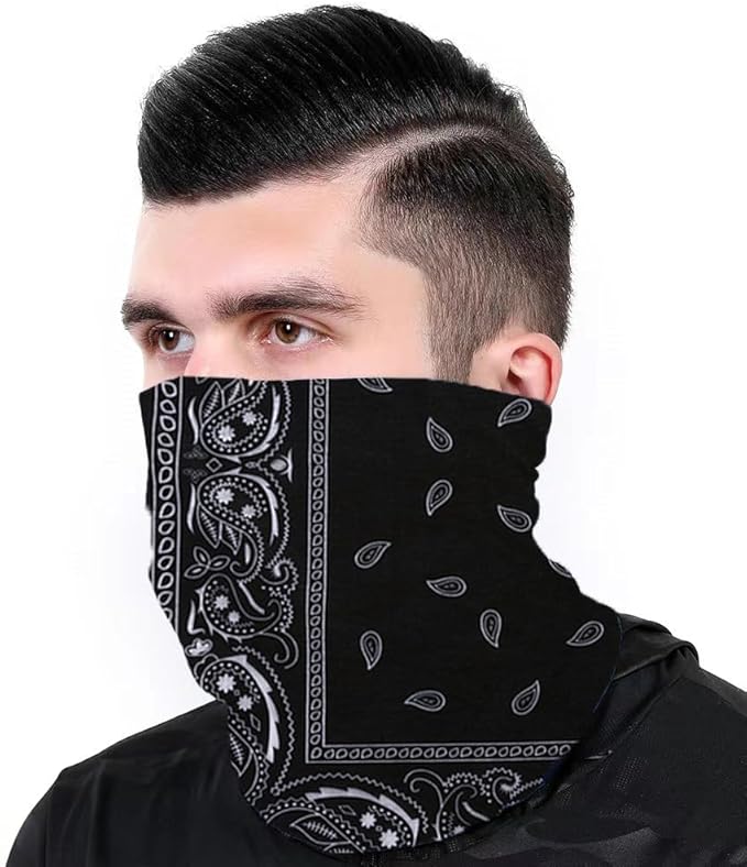 Neck Gaiter Face Cover Bandana Mask Scarf, Breathable Sun& Dust-proof for Cycling Running Fishing Hiking