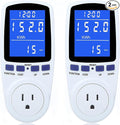 2 Pack Upgraded Watt Meter Power Meter Plug Home Electricity Usage Monitor, Electrical Usage Monitor Consumption, Energy Voltage Amps Kill Meter Tester with Backlight, 7 Modes Display