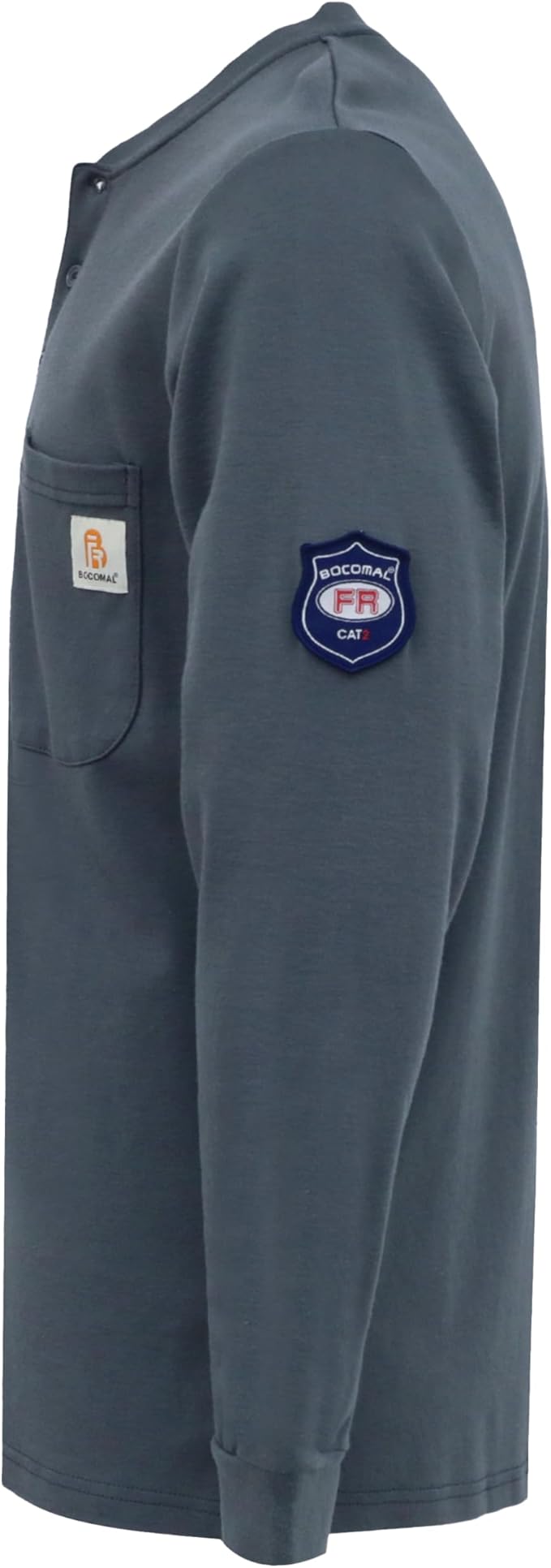 BOCOMAL FR Shirts Flame Resistant Shirt 5.5oz 100% Cotton Light Weight CAT2 Fire Retardant Henley Shirts