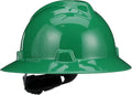 MSA V-Gard Full-Brim Hard Hat with Suspension - Polyethylene Shell, Superior Impact Protection and Self Adjusting Crown Straps - Standard Size Hard Hat