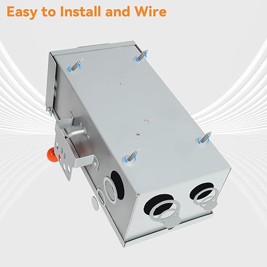 100A Generator Transfer Switch, 24000W Heavy Duty Double Throw Safety Switch, 120/240V Manual Transfer Switch, Stronger Stability, Enlarged NEMA 3R Enclosure for Outdoor, 10-Year Warranty