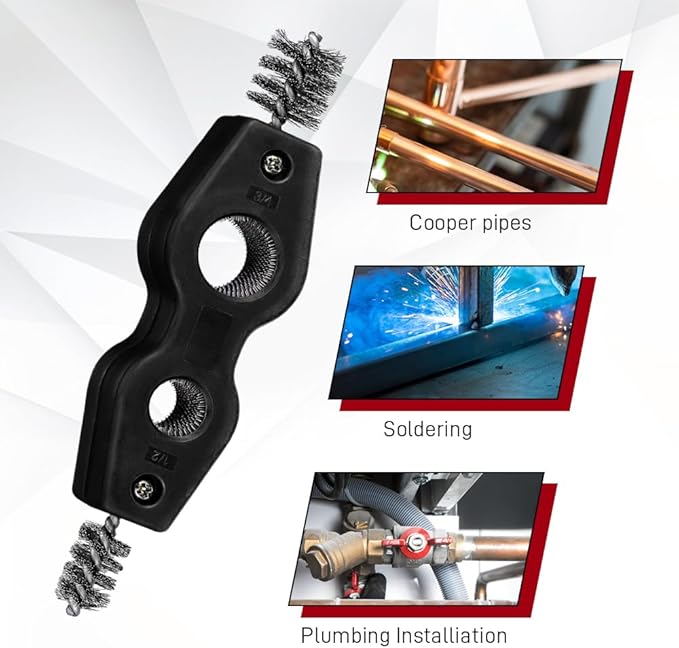 4 in 1 Car Battery Cleaning Brush, Battery Terminal Cleaner, Anti-Rust Auto Battery Cleaner with Steel Wire, Car Accessories Vehicle Machine Parts Clean Tools for Most Vehicles (Black)