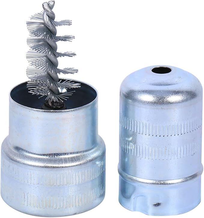 Battery Post Terminal Cleaner Galvanized Iron Car Battery Post Terminal Cleaner Brush Hand Clean Tool,Silver