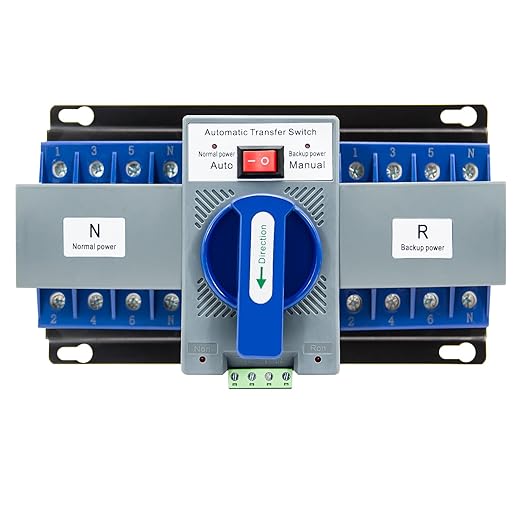 Dual Power Automatic Transfer Switch 4P 63A AC110V Generator Changeover Switch ATS 50Hz/60Hz