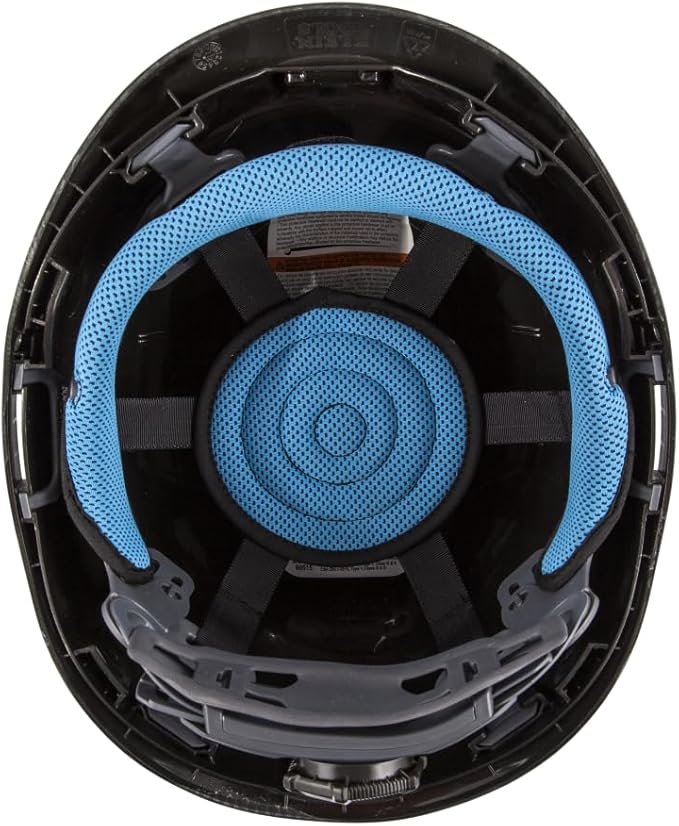 Klein Tools 60517 Safety Helmet, Vented Class C with Rechargeable Lamp and Chin Strap, Premium KARBN Pattern, Adjustable Vents