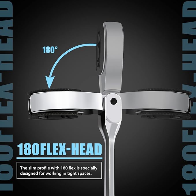 LOSCHEN】1PCS 5/16 Open Flex-Head Ratcheting Wrench, SAE Ratcheting Spanner with 72 Teeth, Chrome Vanadium Steel Tubing Ratchet Spanner