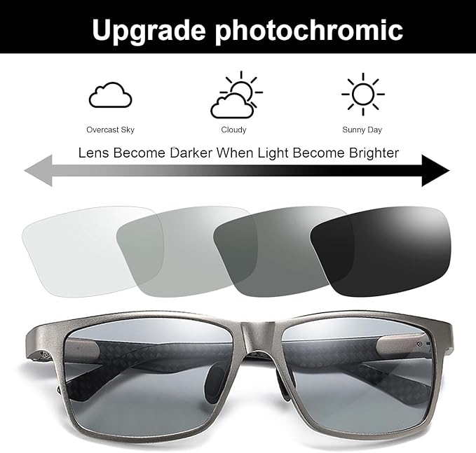 YIMI Polarized Photochromic Driving z87 Sunglasses For Men Women Day and Night safety glasses