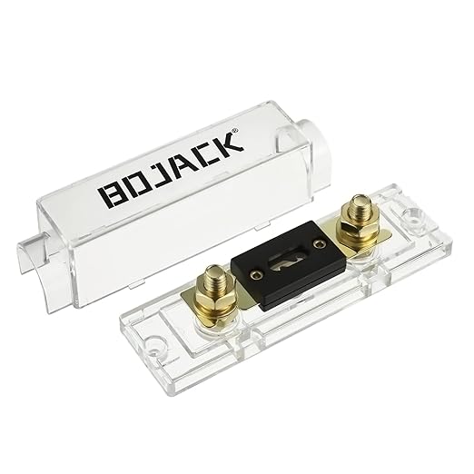 BoJack 2pcs 300A ANL Fuse Holder and 2pcs 300Amp 32VDC ANL Fuses for Audio and Video Systems
