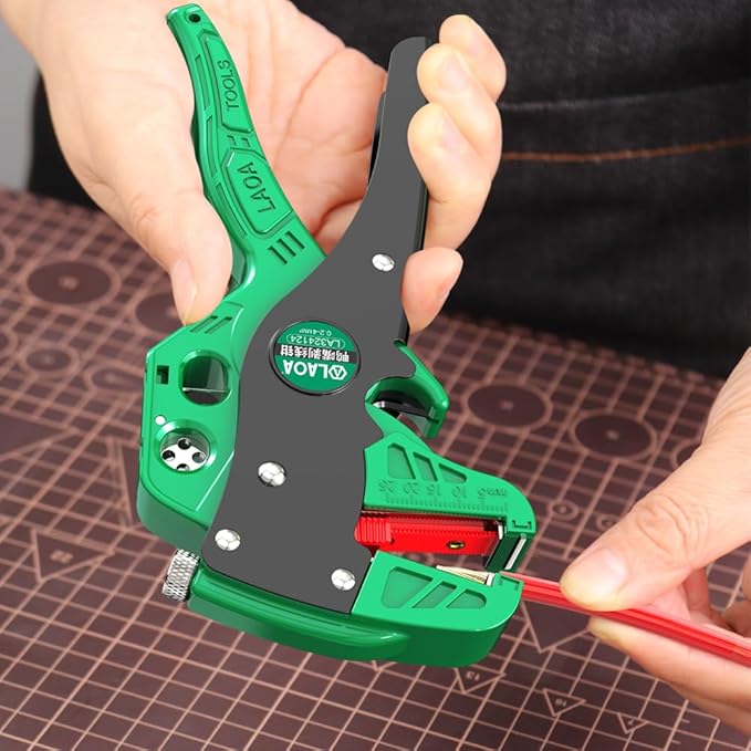 LAOA Automatic Wire Stripper Pliers - Adjustable Stripping Length & Tension, 4-in-1 Multi-Tool for Cutting, Stripping 0.2-4mm² Wires,Winding, Splitting | SK5 Blade