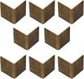 8Pcs Pure Brass 90 Degree Right Angle Corner Protector Corner Braces Camphorwood Box Corner Code Antique Edge Cover - Side Length: 1.2"