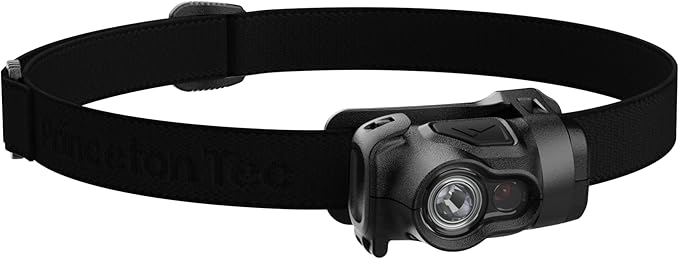 Princeton Tec Byte Tactical LED Headlamp Lightweight Compact, Durable Hands-Free Lighting with White and Red Beam Options - Black
