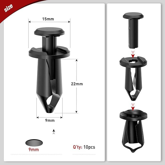 Nilight 35PCS Engine Under Cover Splash Shield Guard Body Bolts Bumper Fender Liner Push Retainer Fastener Rivet Clips Extruded U-Nuts for Infiniti G35 G37 FX35 FX45 EX35 Nissan 370Z 350Z